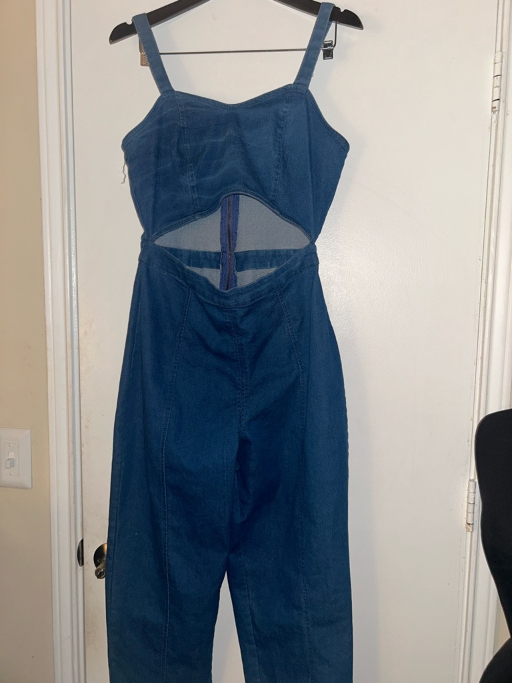 Derek Heart like new Denim Cutout Jumpsuit - Women Jeans size L